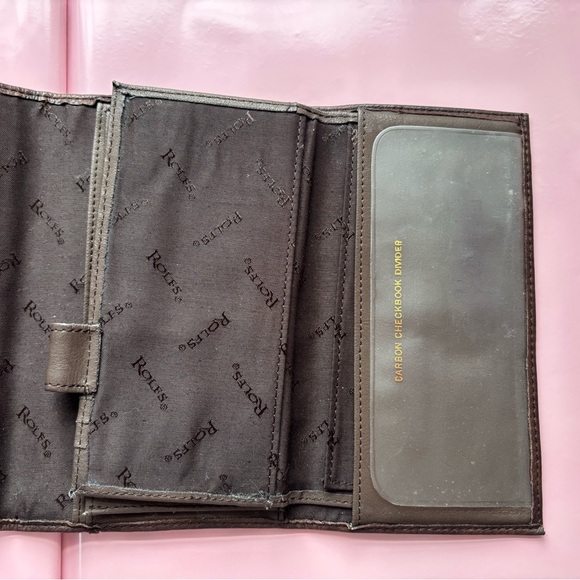 Rolfs Vintage Brown Genuine Leather Checkbook Wallet Organizer Clutch - Picture 8 of 10